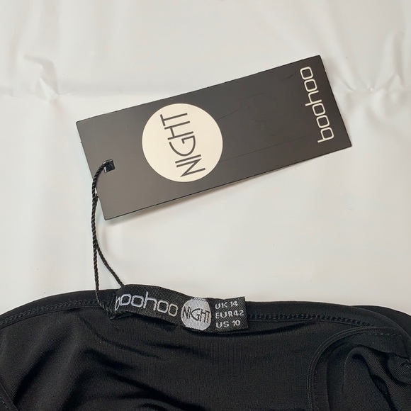 NWT US 10 Megan Double Layer Frill Bodysuit Boohoo Night - Picture 7 of 12